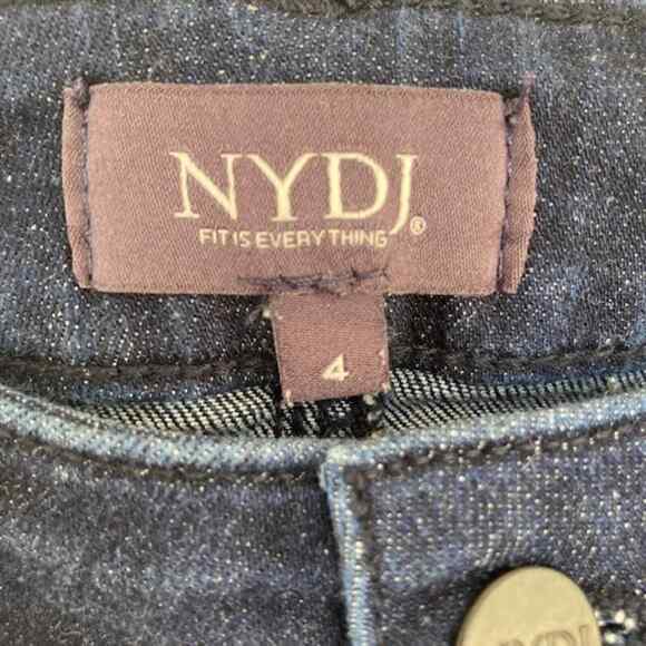 NYDJ Marylin Straight Leg Rapture Dark Wash Lift Tuck Technology Stretch Jeans 4 - Picture 3 of 11